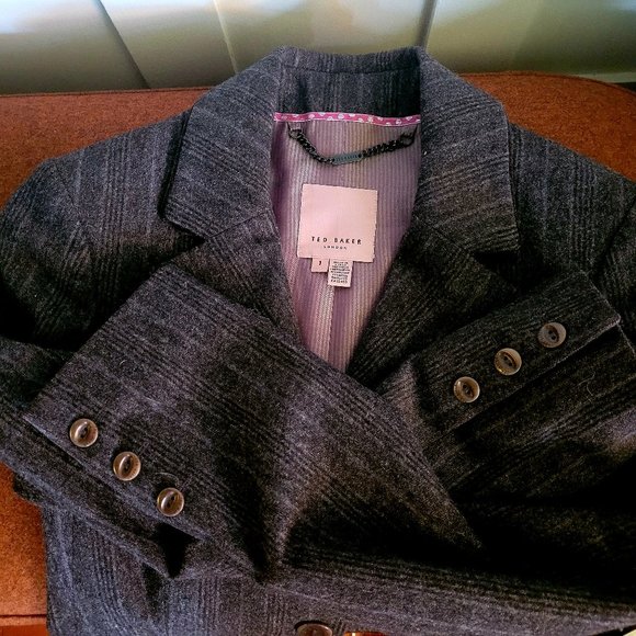Ted Baker Brown Wool Blazer, sz XS (1) - Picture 4 of 6